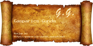 Gasparics Gunda névjegykártya